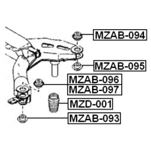 Rubber Buffer Suspension - FEBEST MZD001