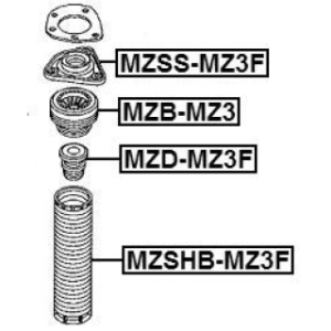 Rolling Bearing Suspension Strut Support Mount - FEBEST MZBMZ3