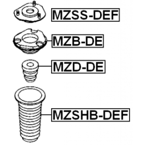 Rolling Bearing Suspension Strut Support Mount - FEBEST MZBDE