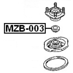 Rolling Bearing Suspension Strut Support Mount - FEBEST MZB003