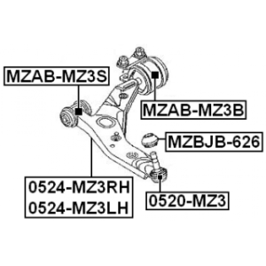 Mounting Control Trailing Arm - FEBEST MZABMZ3S