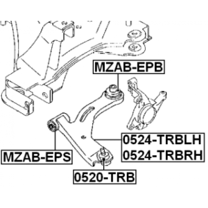 Mounting Control Trailing Arm - FEBEST MZABEPS