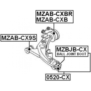 Mounting Control Trailing Arm - FEBEST MZABCX9S