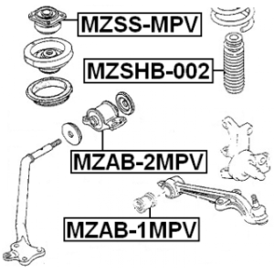 Mounting Control Trailing Arm - FEBEST MZAB2MPV