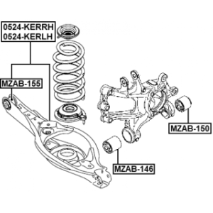 Mounting Control Trailing Arm - FEBEST MZAB155
