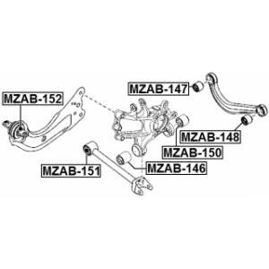 Mounting Control Trailing Arm - FEBEST MZAB152