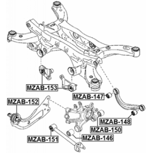 Mounting Control Trailing Arm - FEBEST MZAB146