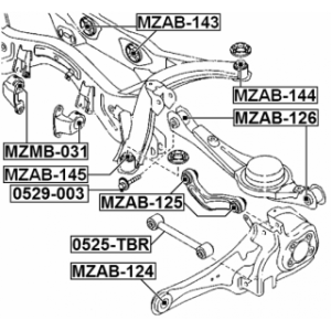 Bushing Axle Beam - FEBEST MZAB144
