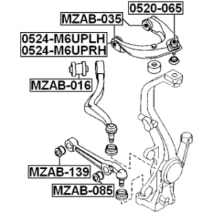 Mounting Control Trailing Arm - FEBEST MZAB139