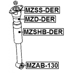 Bush Shock Absorber - FEBEST MZAB130