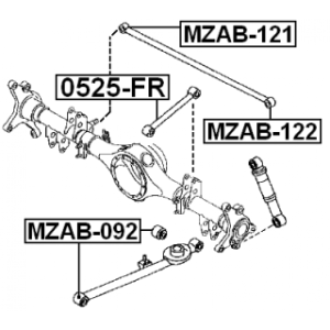 Mounting Control Trailing Arm - FEBEST MZAB122