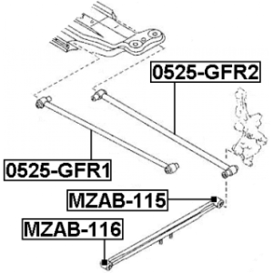 Mounting Control Trailing Arm - FEBEST MZAB116