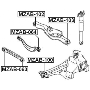 Mounting Control Trailing Arm - FEBEST MZAB100