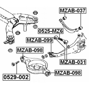 Mounting Control Trailing Arm - FEBEST MZAB098