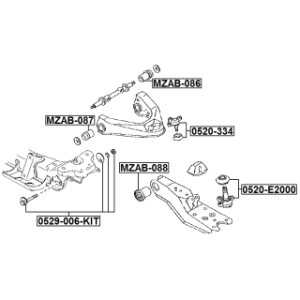 Mounting Control Trailing Arm - FEBEST MZAB086