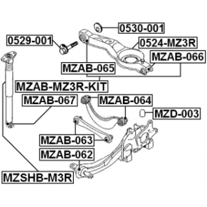 Mounting Control Trailing Arm - FEBEST MZAB063