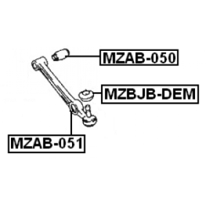 Mounting Control Trailing Arm - FEBEST MZAB050