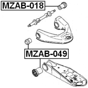 Mounting Control Trailing Arm - FEBEST MZAB049