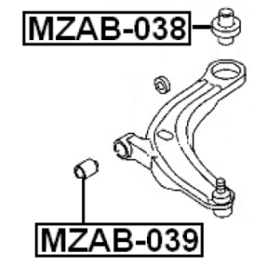 Mounting Control Trailing Arm - FEBEST MZAB038