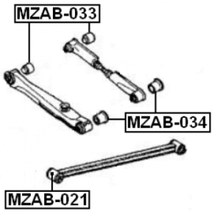 Mounting Control Trailing Arm - FEBEST MZAB033