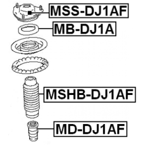 Suspension Strut Support Mount - FEBEST MSSDJ1AF
