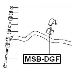Mounting Stabiliser Bar - FEBEST MSBDGF