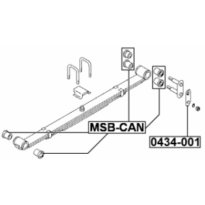 Bushing Leaf Spring - FEBEST MSBCAN