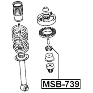 Spacer Bush Shock Absorber - FEBEST MSB739