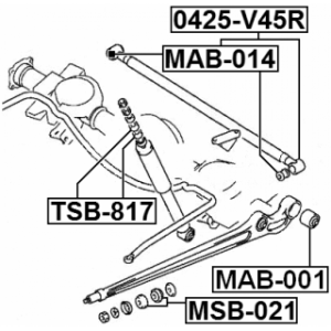 Mounting Control Trailing Arm - FEBEST MSB021