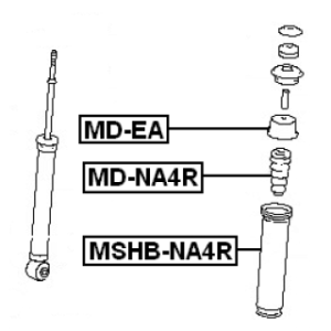 Rubber Buffer Suspension - FEBEST MDNA4R