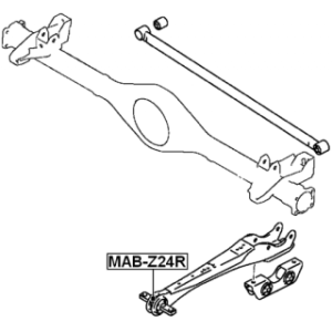 Mounting Control Trailing Arm - FEBEST MABZ24R