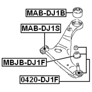 Mounting Control Trailing Arm - FEBEST MABDJ1S