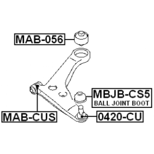 Mounting Control Trailing Arm - FEBEST MABCUS