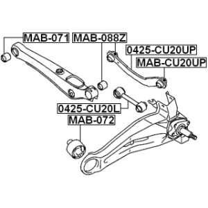 Mounting Control Trailing Arm - FEBEST MABCU20UP