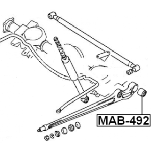 Mounting Control Trailing Arm - FEBEST MAB492