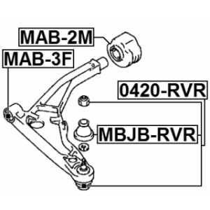 Mounting Control Trailing Arm - FEBEST MAB2M