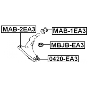 Mounting Control Trailing Arm - FEBEST MAB1EA3
