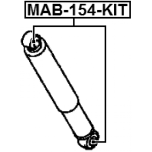 Mounting Kit Shock Absorber - FEBEST MAB154KIT