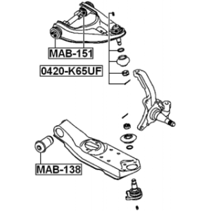 Mounting Control Trailing Arm - FEBEST MAB151