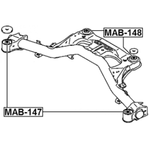 Bushing Axle Beam - FEBEST MAB148