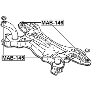 Bushing Axle Beam - FEBEST MAB145