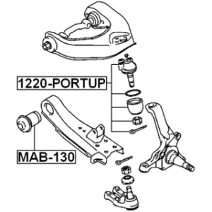 Mounting Control Trailing Arm - FEBEST MAB130