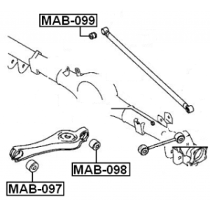 Mounting Control Trailing Arm - FEBEST MAB099