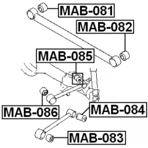 Mounting Control Trailing Arm - FEBEST MAB085