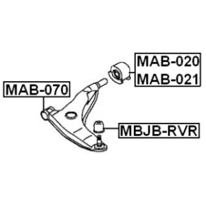 Mounting Control Trailing Arm - FEBEST MAB070