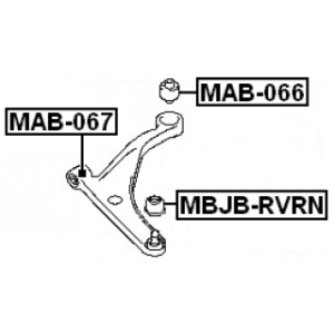 Mounting Control Trailing Arm - FEBEST MAB067