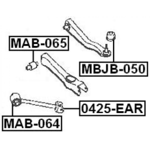Mounting Control Trailing Arm - FEBEST MAB065