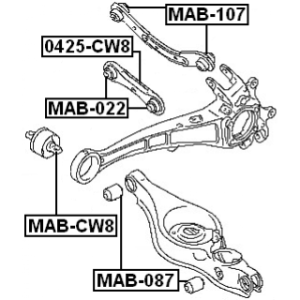 Mounting Control Trailing Arm - FEBEST MAB022