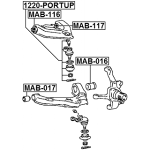 Mounting Control Trailing Arm - FEBEST MAB017