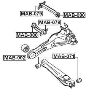 Mounting Control Trailing Arm - FEBEST MAB002